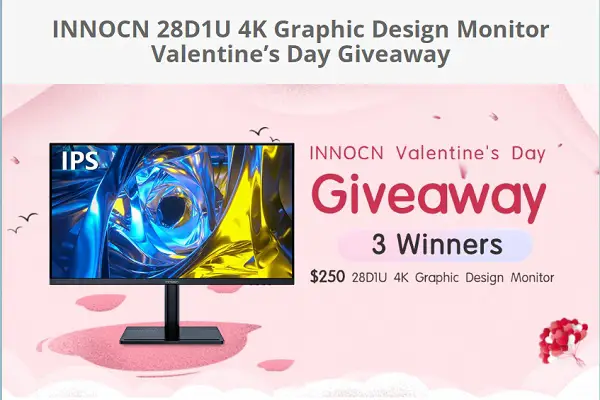 2023 Valentine’s Day Giveaway: Win Free INNOCN Graphic Design Monitor