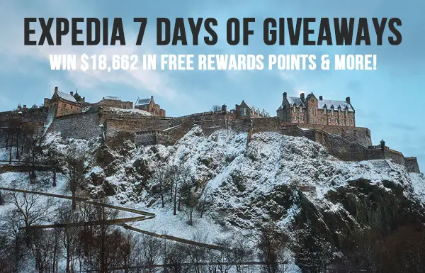 Expedia 7 Days of Giveaways: Win $18,662 in Free Rewards Points for Vacations & More