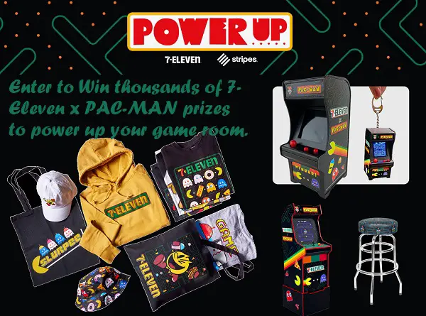 7 Eleven Rewards Sweepstakes: Win Pac-Man Arcade Machine & More (2,800+ Prizes)