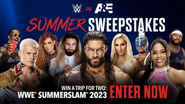 WWE On A&E TV Summer Sweepstakes: Win Tickets to WWE Summerslam 2023 Event!