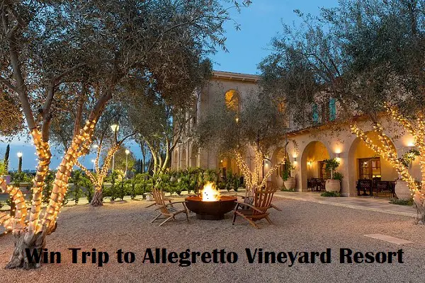 Allegretto Vineyard Resort Vacation Giveaway