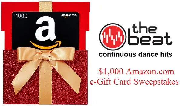 Win $1,000 Amazon.com e-Gift Card Giveaway