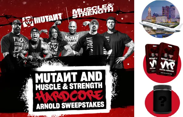Arnold VIP Sweepstakes: Win a Free Trip, Mutant Products & More (3 Winners)