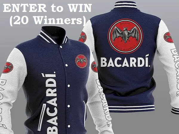 Bacardí Baseball Jackets Giveaway (20 Winners)