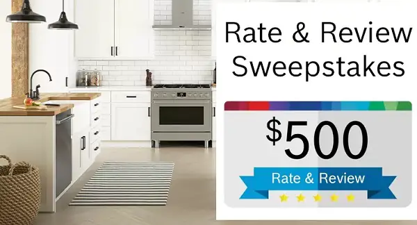 Bosch Home Product Review Sweepstakes: Win $500 Visa Prepaid Gift Card!