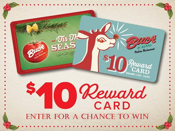 AARP Rewards Buca di Beppo Game: Win A $10 Buca di Beppo Gift Card