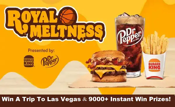 Burger King Instant Win Game Sweepstakes: Win Trip, $5,000 Cash, Gaming Console & 9,000+ Prizes