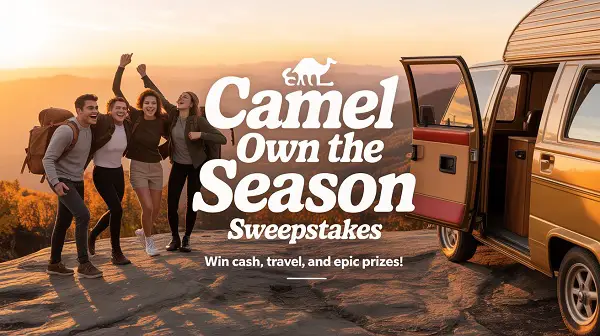 Camel Own the Season Sweepstakes – Win Cash, Travel, and Epic Prizes!