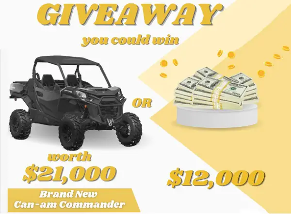 Reeds Cattle Off-Roader Giveaway: Win 2022 Can-Am Commander or $12000 Cash!