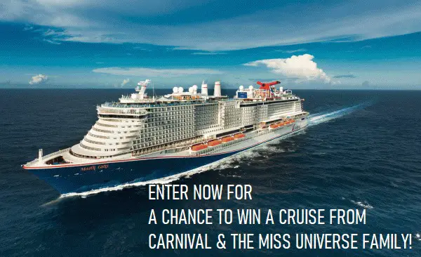Miss Universe Carnival Cruise Giveaway: Win $1,500 Voucher