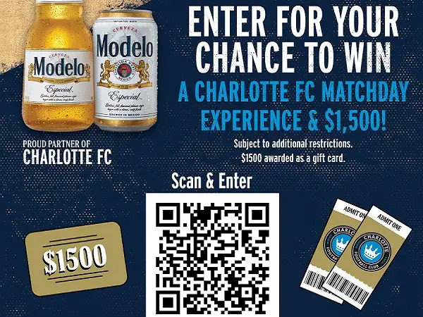 Modelo Charlotte FC Gameday Giveaway: Win Game Tickets & $1500 Gift Card
