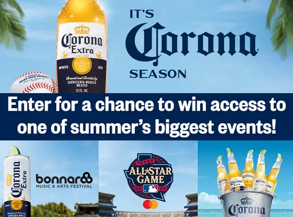 Corona Summer Sweepstakes: Win Trip to Summer Event and Other Prizes!