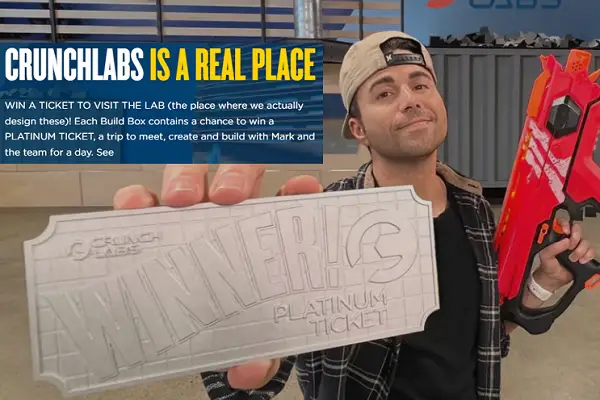 CrunchLabs Platinum Ticket Instant Win Game: Win A Trip To CrunchLabs with Mark Rober