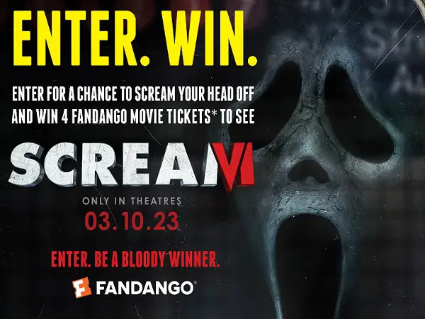 Dave’s Hot Chicken Scream VI Giveaway: Win Four Fandango Movie Tickets (115 Winners)