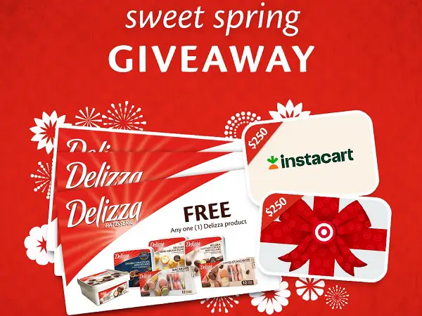 Delizza Sweet Spring Giveaway: Win $250 gift card, Delizza Coupons & More