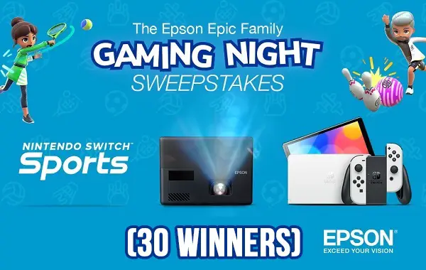 Epic Family Gaming Night Sweepstakes: Win Free Gaming Set Up (30 Winners)