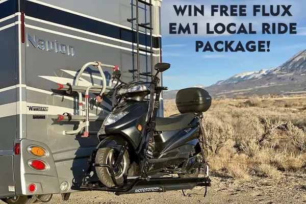 Flux Mopeds RV Sweepstakes: Win Free Flux EM1 Local Ride Package