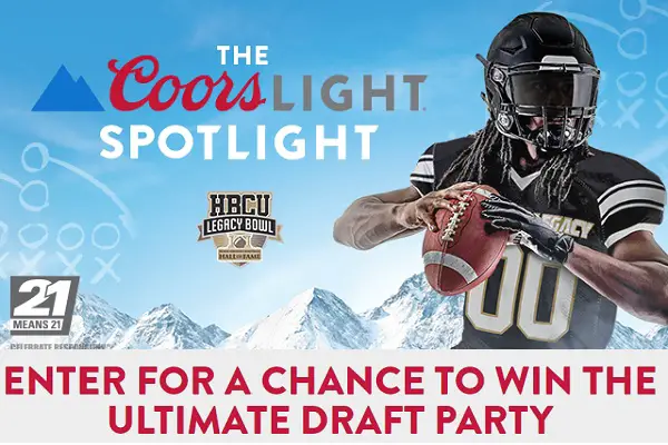 Coors Light Spotlight Giveaway: Win A Football Draft Viewing Party Package