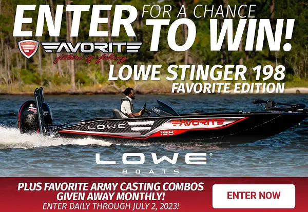 Major League Fishing Bass Boat Giveaway: Win 2023 MLF Lowe Stinger 198 Boat