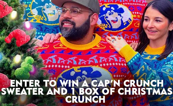 Cap’N Crunch Christmas Sweater Giveaway (45 Winners)