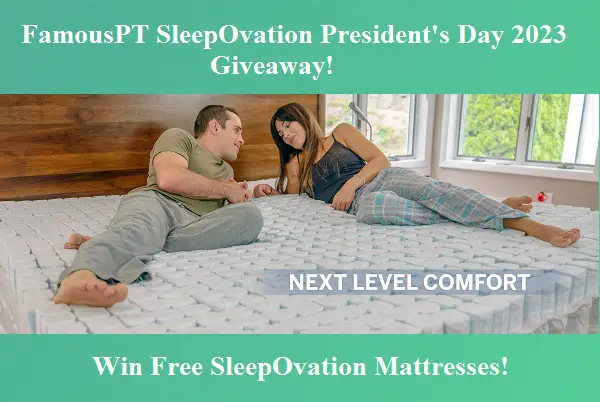 SleepOvation Mattresses Giveaway (3 Winners)