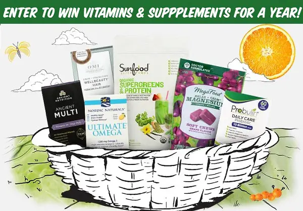Win A Year’s Supply Of Vitamins And Supplements Kit