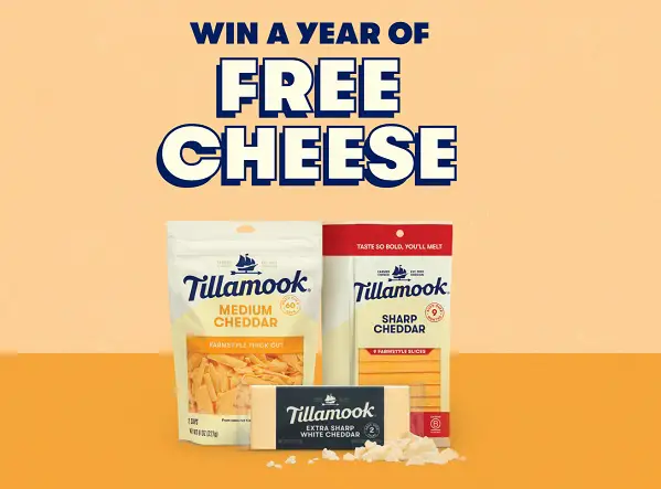 Win a Free Tillamook Cheese for a Year! (4 Winners)