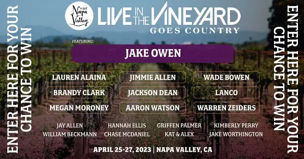 Live in the Vineyard Flyaway Giveaway: Win A Free Trip & Tickets To Music Concert