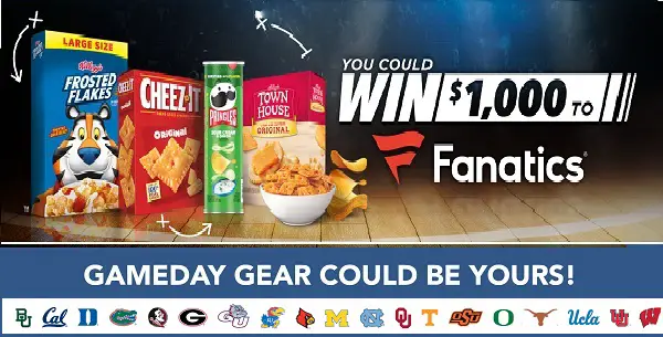 Full Court Crunch Fanatics Cash Giveaway: Win $1,000 in Free Fanatics Gift Cards