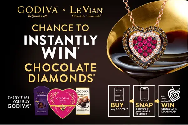 Godiva Instant Win Free Diamond Necklace (25 Winners)