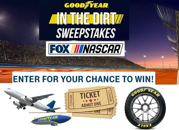 Goodyear In The Dirt Trip Giveaway: Win Trip to Nascar Race, Free Blimp Ride & More
