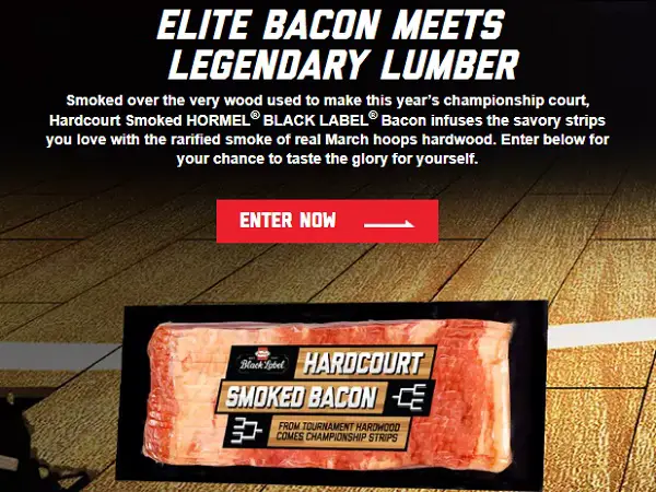 Hormel Black Label Hardcourt Smoked Bacon Pack Giveaway (68 Winners)