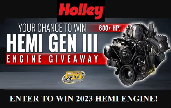 Holley 2023 Hemi Engine Giveaway