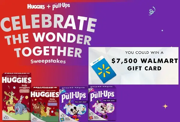 Huggies Pull-Ups Sweepstakes: Win Up To $7,500 Free Walmart Gift Cards (1K+ Prizes)