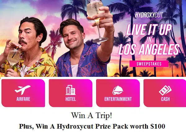 Hydroxycut TomTom Los Angeles Trip Giveaway: Win Trip Free Dinner & More
