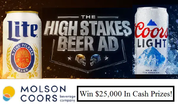 It’s Game Time Molson Coors Beer Giveaway (1,000 Winners)