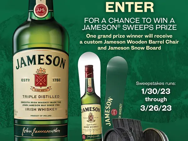 Jameson Barrel Chair & Snowboard Giveaway