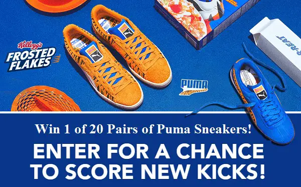 PUMA x Kellogg’s Frosted Flakes Giveaway: Win Puma Sneakers (20 Winners)