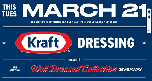 Kraft Well Dressed T-Shirts Giveaway (500+ Winners)