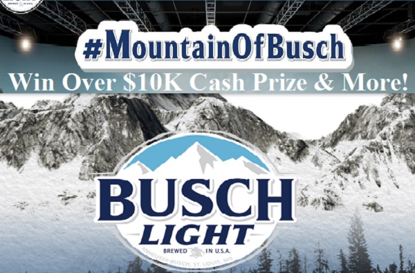 Mountain Of Busch Giveaway: Win $10800 Cash Prize