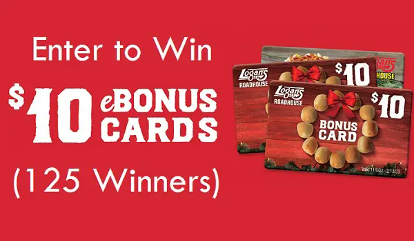 AARP $10 Logan’s Roadhouse Gift Card Giveaway