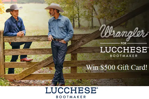 Win $500 Lucchese Gift Card Giveaway (Monthly Prize)