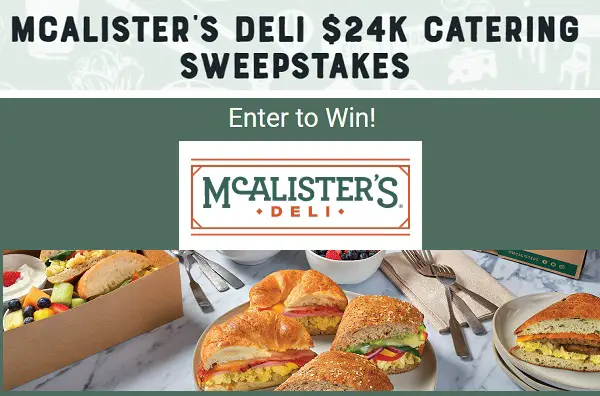Mcalister's Deli Win Lunch on Us Giveaway: Win Free Catering Supply for a Year