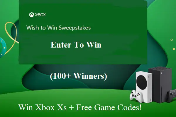 Microsoft Xbox Game Giveaway: Win Free Xbox Series S Console & Free Game Codes
