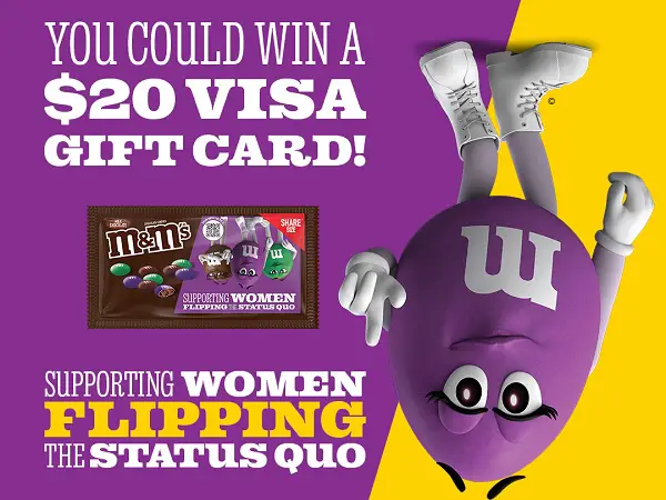 M&M’s Flip the Status Quo Giveaway: Win $20 Visa Gift Card (240 winners)