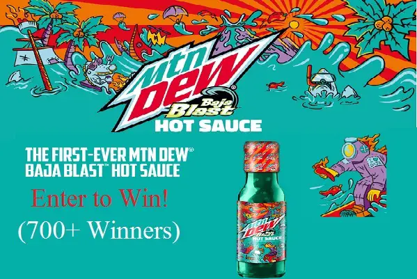 Mountain Dew Baja Blast Hot Sauce Sweepstakes (700+ Winners)
