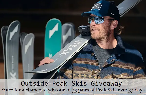 Outside Peak Skis Giveaway (33 Winners)