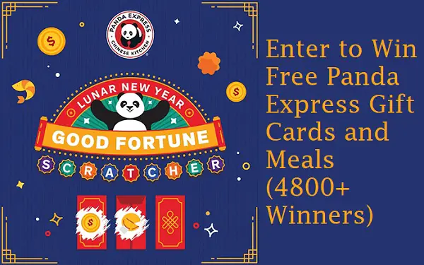 Panda Express Good Fortune Scratcher Sweepstakes (4800+ Instant Winners)