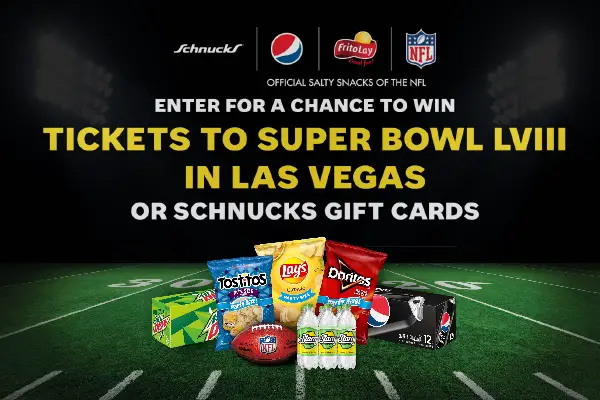 Pepsico Las Vegas Giveaway: Win a Trip to Super Bowl LVIII & $100 Free Schnucks Gift Cards