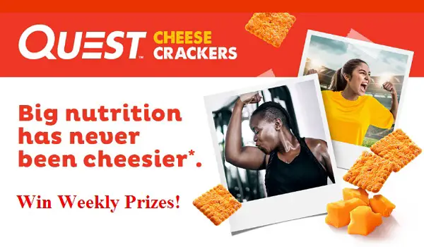 Quest Cheese Crackers Sweepstakes (Weekly Prizes)